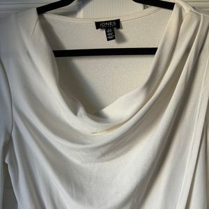 White Crossing Long Sleeve Top!